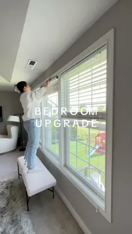 upgrading the new bedroom with these fancy motorized shades. linked on my page #newhouse #bedroomdesign #bedroom #amazonfinds #amazon #motorizedshades 