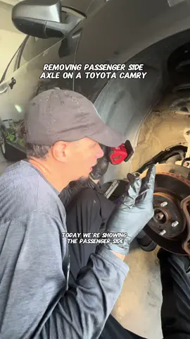 Removing a Passenger side Axle on a Toyota Camry  * vehicle seevice inquiry form link in bio  . . . . . #mobilemechanic #mechaniclife #mechanicsoftiktok #cars #carsoftiktok #carstiktok #fyp #foryou #orlando #howto 
