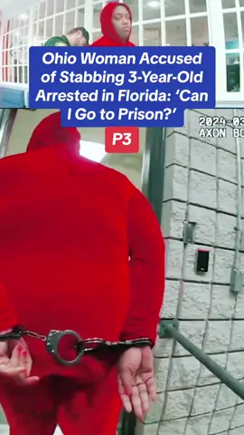 Ohio Woman Accused of Stabbing 3-Year-Old Arrested in Florida: ‘Can I Go to Prison?’#cops #police #policeofficer #policeoftiktok #copsoftiktok 