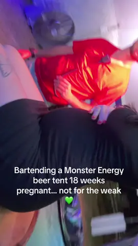 the bar manager is hot thoooo  #bar #bartender #rallybartender #monsterenergy #monster #18weekspregnant 