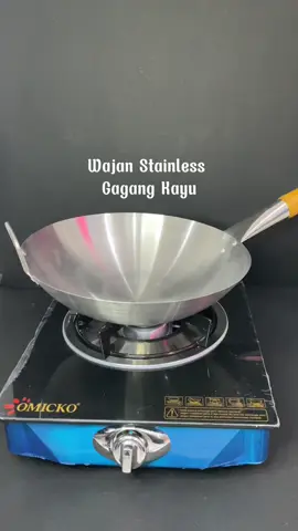 Wajan penggorengan bahan stainless steel dengan gagang kayu anti panas,anti karat dan anti lengket.Yuk checkout sekarang di keranjang kuning😉 #wajanantilengket #wajanmurah #fyp 