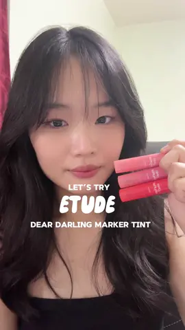 Lets try @etudeofficial Dear Darling Marker Tint 💗 Available on Amazon 💗 Shades: ##2Mono Plum  ##3Apple Candy  ##5Pink Tangerine  ##etude##lipmarker##etudelip##koreanliptint##liptint@@BAZZAAL