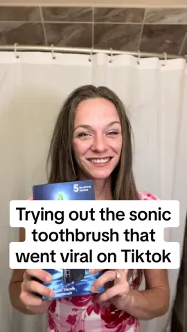 Yall gotta try out this sonic toothbrush! It’s currently 50% off! I added the link for yall to check it out! @RTAUYS #rtauys #viral #viraltiktok #TikTokShop #sonictoothbrush #fy #fypシ゚viral #fypage #tiktokshopping 