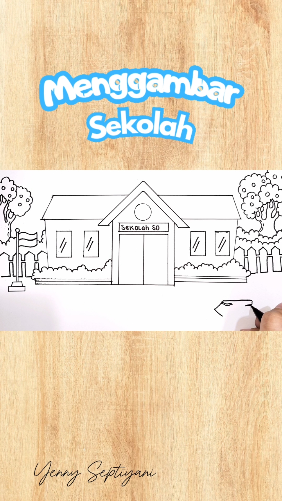 Cara Menggambar sekolah SD #menggambar #menggambarmudah #menggambardanmewarnai #hutri79indonesia🇮🇩 