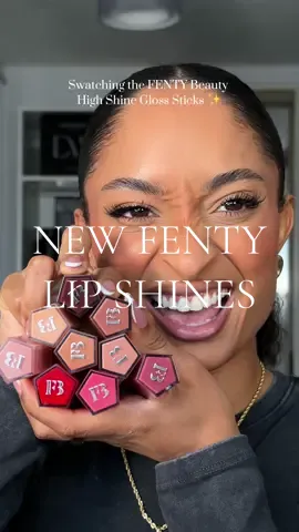 Swatching the NEW @Fenty Beauty High Shine Gloss Sticks!✨🤩 Love the formula of these! Super hydrating and lovely if you hate wearing lipstick! (Gloss and lipstick in one). The shade range is GORGEOUS! And love the packaging. Would you try these? And which shade is best? #fentybeauty #fentyhighshineglossstick #glossstick #lipgloss #riri #rihanna #beauty #makeupaddict  #creatorsearchinsights #tiktokmademebuyit 