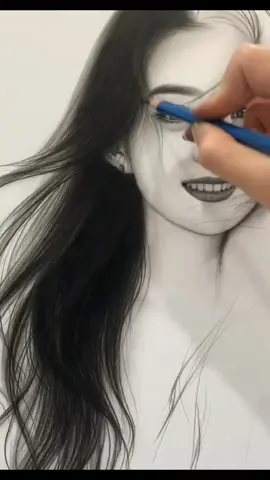 用原音呈现线条的动态声和流畅玩 #画画的乐趣 #素描人物 #头发设计 