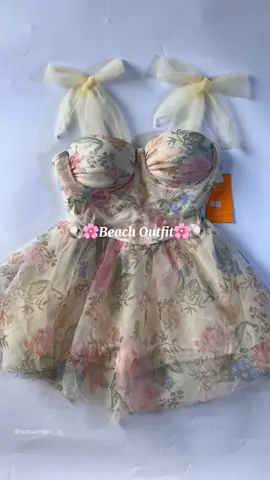 Beach Outfit🌸🐚 Sobrang ganda😍 Order now just click the yellow basket #beachoutfit #beachdress #summeroutfit #fyp #foryou #foryoupage 