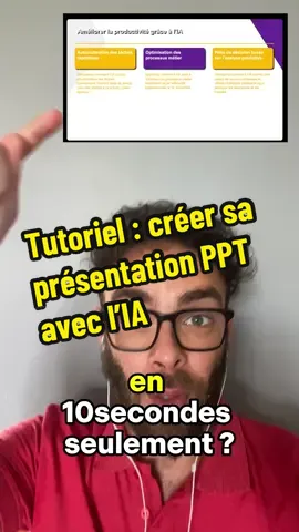 Tutoriel : créer une présentation PowerPoint facilement, complète, avec l’intelligence artificielle en 10 secondes. #ia #powerpoint #chatgpt #hack 
