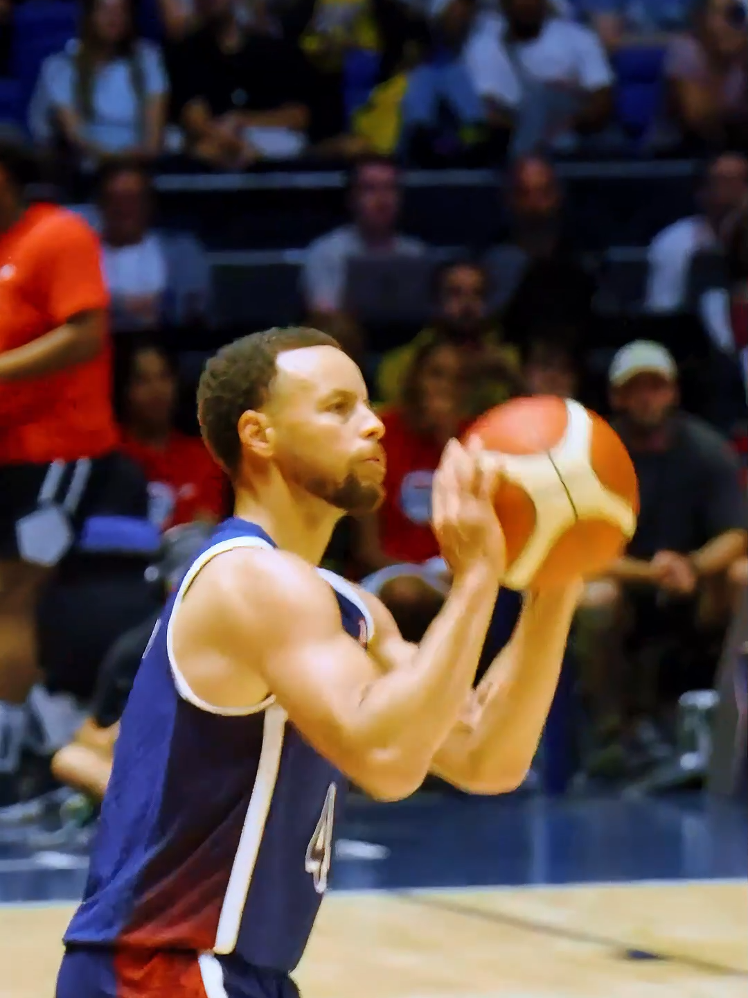 Experience the exhilarating moment when Stephen Curry, the master of long-range shooting, sinks a three-point shot against South Sudan in an international basketball showdown. Known for his exceptional shooting prowess and quick release, Curry effortlessly navigates the court, finding his spot beyond the arc. As the South Sudan defenders close in, Curry displays his signature ball-handling skills, creating just enough space to unleash a flawless three-pointer. The ball arcs beautifully through the air, the crowd holding their breath, before it swishes cleanly through the net. This moment not only highlights Curry's incredible accuracy and confidence but also his ability to perform under pressure, making him one of the most electrifying players in the game. The shot ignites the crowd and energizes his team, demonstrating why Curry is revered as one of the greatest shooters in basketball history. Whether you're a fan of precise long-range shots or simply appreciate the artistry of top-tier basketball, this highlight of Stephen Curry's three-pointer against South Sudan is a must-see. Relive the excitement and marvel at the skill and poise that define Curry's game.