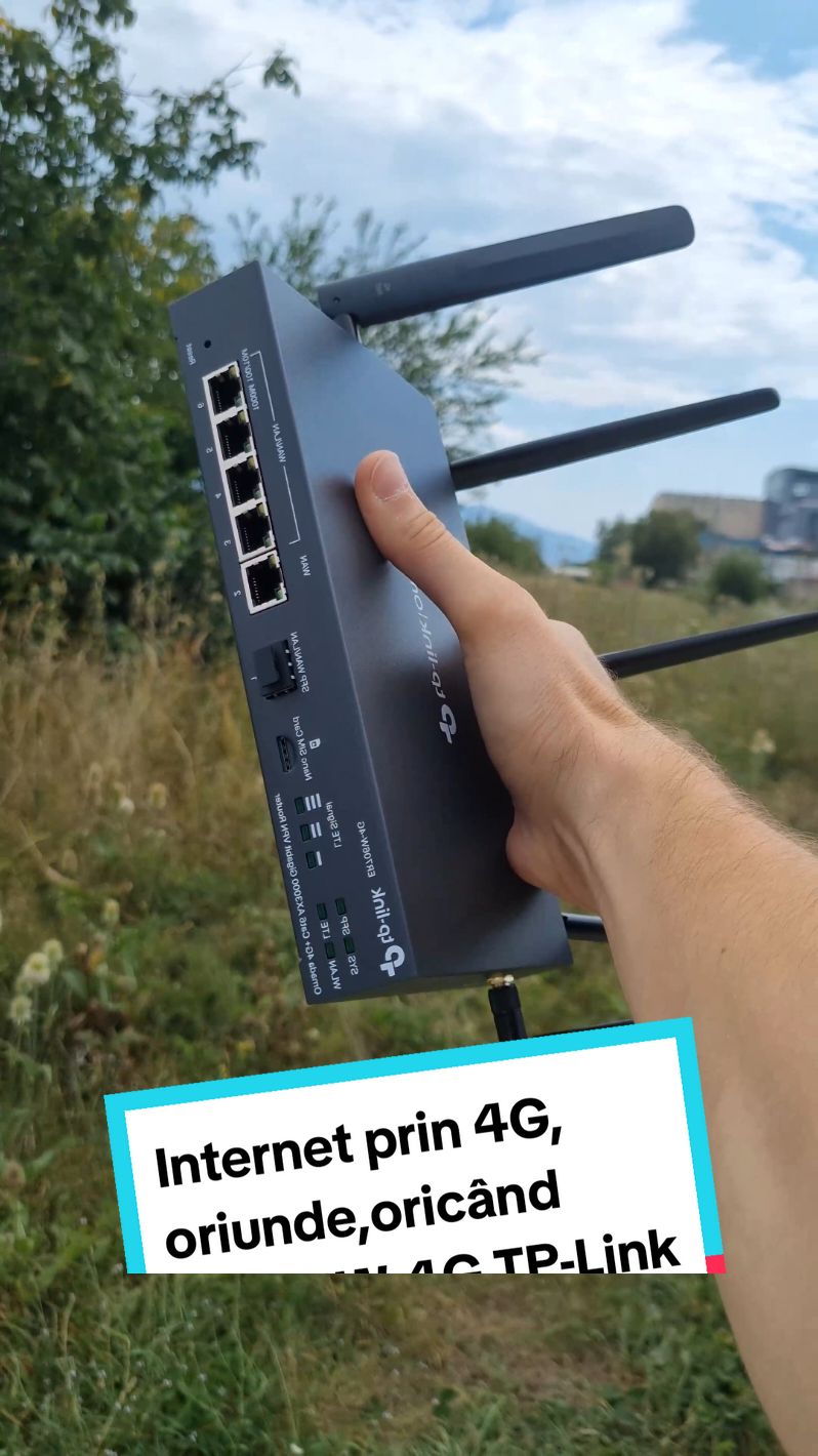 Internet oriunde, oricând prin 4G #ER706W-4G #TP-Link #router #4G #wifi #gigabit #a2t #viteza #speed #internet #network #smart #fail #omada #mesh #meshrouter #test