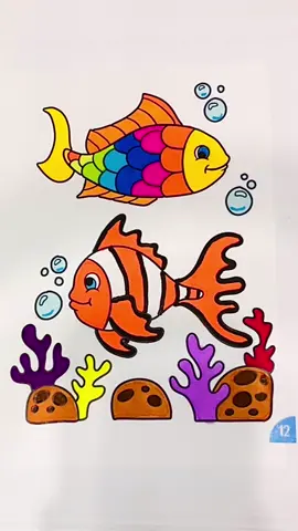 Peixes 🐟🐠🐟🐠🐟🐠🐟🐠… #foryoupage #foryou #colorindo #asmr #satisfatorio #satisfying #cute #kawaii #coloring #peixe #pesce 