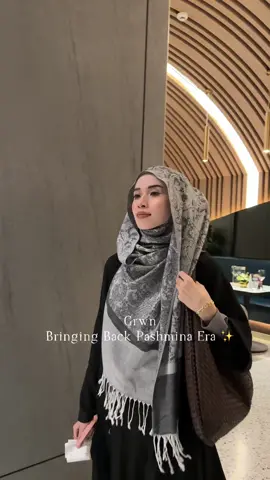 Grwm with Ruhee Pashmina for movie date 🫶🏻 #pashmina #tutorialpashmina #fyp 