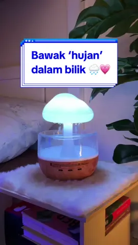 Takut tak bangun pi kerja je kalau guna humidifier ni 😜 #humidifier #raindrophumidifier #raincloudhumidifier #cloudhumidifier #mushroomhumidifier #A008 