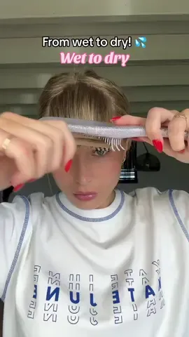 Wet to dry blowout 💙💦 #hairtok #hairstyle 