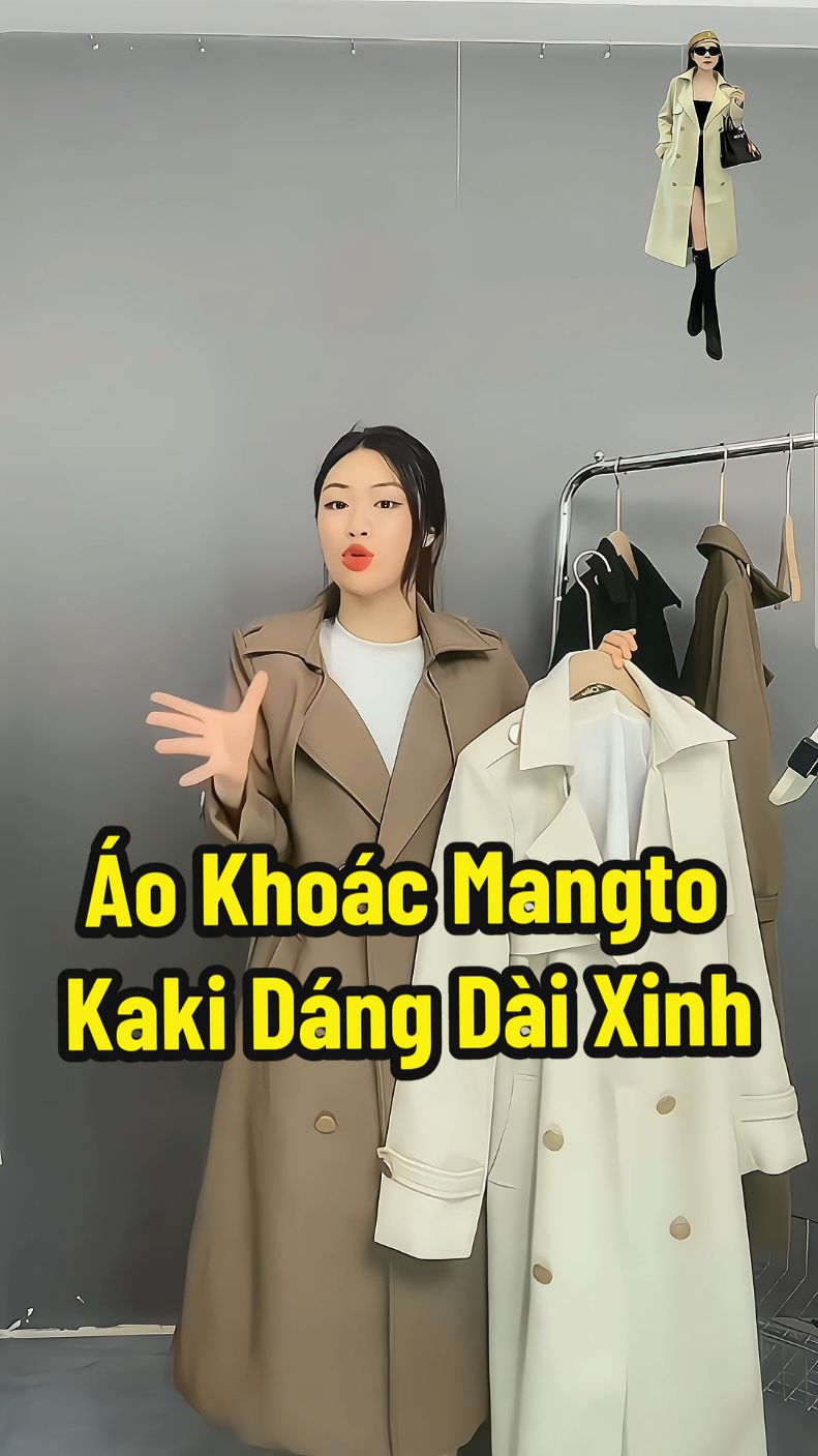 Áo Khoác Mangto Kaki Cao Cấp #TikTokFashion #aokhoacmangtonu  #clothing #shopping #phoidoxinh 
