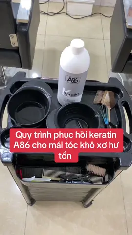 Quy trình phục hồi keratin A86 cho mái tóc khô xơ hư tổn #hoangdunga86 #keratina86 #phuchoikeratin #xuhuong 