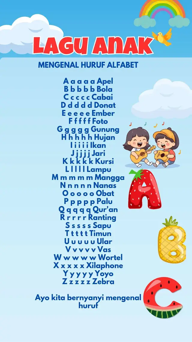 MENGENAL HURUF ALFABET