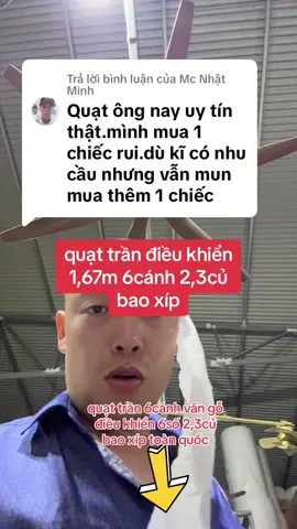 Trả lời @Mc Nhật Minh  #vuaquạt quá giỏi khi phục vụ bà con trực tiếp những chiếc #quạttrần siêu mát và siêu rẻ chỉ với 2,3củ bao xíp quý khách hàng đã sở hữu chiếc quạt trần 6cánh vân gỗ điều khiển 6số 1,67m động cơ nam châm  