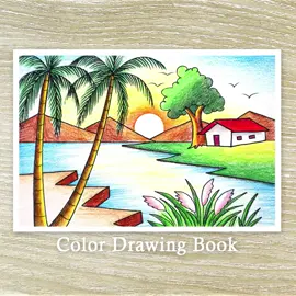 Beautiful Sunset Drawing and Coloring Tutorial #drawing #painting #art #sunset #sunsetpainting #coloring #colordrawingbook #sayatarucreation #LearnOnTikTok #tiktoklearning #tutorial #fyp #fypageシ #foryoupageofficiall #ছায়াতরু