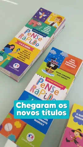 Chegaram os novos títulos da coleção “Pense rápido” 🤩 #atividade #brincadeira #cirandacultural 