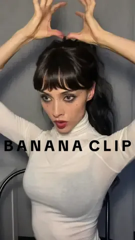 Live laugh love banana clip 🍌 #bananaclip #clawclip #hairclip #quickhairstyle 