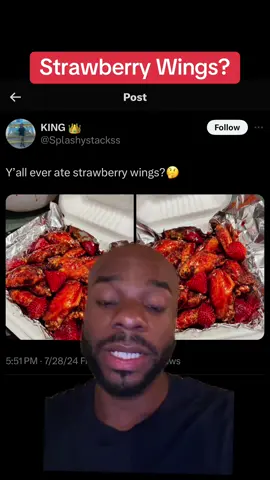 Get these fruity wings away from me. #greenscreen #TyreakToldYou #Fruit #ChickenWings #StrawberryWings #Atlanta 