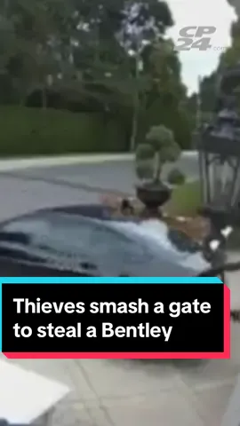 Thieves smash a gate to steal a Bentley A family in Toronto’s Bridle Path neighbourhood said their home was targeted by intruders for the second time in two years after suspects were captured on video crashing into a metal gate and stealing a luxury car from the property earlier this week. Speaking to CP24 on Friday, Roya Barghian said her family’s Bentley was stolen by a group of suspects in broad daylight on Tuesday. Barghian said a male suspect could be seen on camera jumping over the gate at the family’s property at around 12:30 p.m. Surveillance footage shared with CP24 shows that a short time later, suspects in another vehicle quickly reversing into the gate to break it open. For more, go to CP24.com