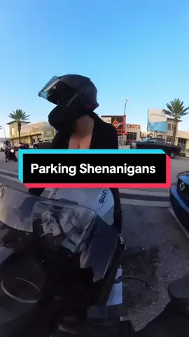 Parking shenanigans 🅿️.                        #suzuki #gsxr1000 #motorcycle #moto #bikelife #bike #hayabusa #parking #funny #girlswhoride #gsxr600 #insta360 #shoei #bikersoftiktok 