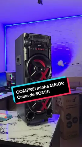 COMPREI minha MAIOR Caixa de SOM!!! #som #caixadesom #caixadesombluetooth #caixadesomgrande #caixadesomrgb #somrgb #somgrande #amvox #bigsound 