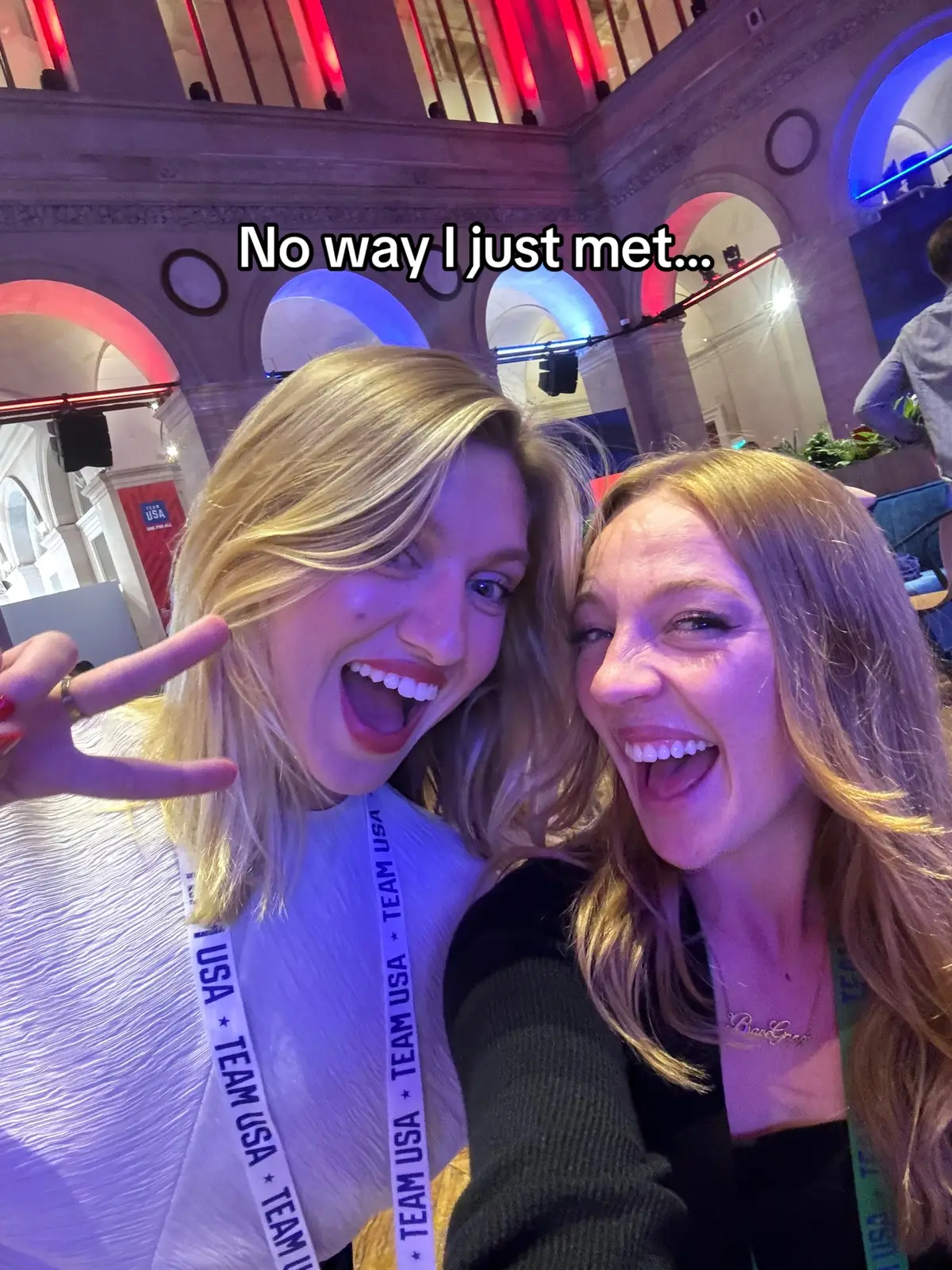 Thanks for being the kindest people @anna x @Bru keep killing it at the @Team USA house!! #ParisOlympics 