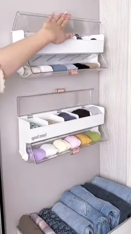#Socks #Underwear Wall #Mount #Drawer #Organizer , Switchable 6 Cell Drawer Acrylic #Organizers Self-Adhesive Anti Dust #Storage #Boxes for #Clothes #Socks Lingerie #Underwear Ties