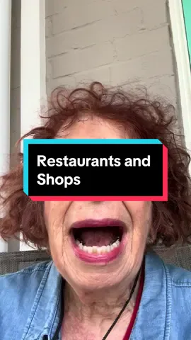 I love restaurants, and I love shops of all kinds, and I wish restaurants and shops were available every minute of the day and night.#AnnieKorzen #restaurants #shopping 