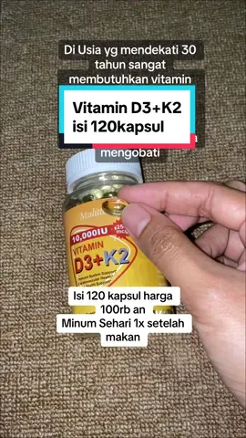 Vitamin D3+K2 10000iu #mulittea #vitamind3k2 #vitamind3 #kesehatantulang 