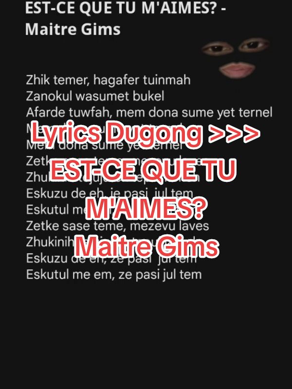 versi dugong🦭 🎵EST-CE QUE TU M'AIMES? - Maitre Gims #song #lyrics #estcequetumaimes #maitregims #lyrics_songs #liriklagu #lyrics🎶 #viral #fyp #4u #xyzbca #flks #Tas Selempang Bling Fuji 