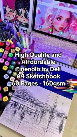 High Quality and affdordable Finenolo by Deli A4 Sketchbook • 60 Pages• 160gsm • thick cover drawing Book |Sketchbook For Painting and more! #finenolo #finenolosketchbook #finenolobydeli #sketchbook #sketchpad #drawingbook 