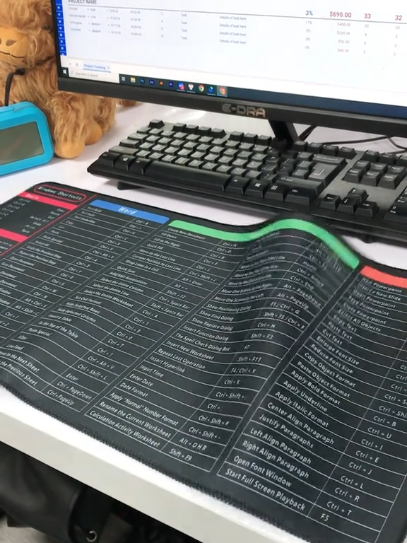Boost your productiviy with our Excel Mouse Pad🤩💻 #keyboards #keyboardpad #mousepad #quickshort #workfromhome #workfromhomelife #homeoffice #officejob
