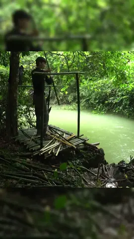 PART 2 - 2 DAYS solo survival CAMPING by the Stream #bushcraft #build #camp #camping #survival #shelter #wildlife #Outdoors #outdoor #viral #foryou