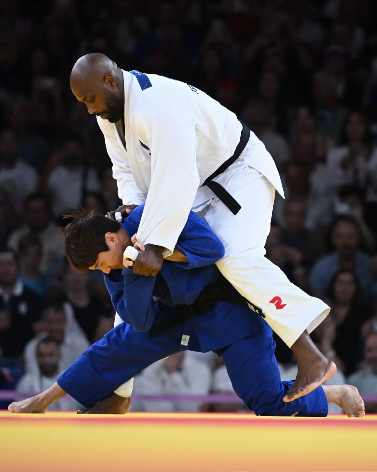 -81 Lee Joonhwan goes all out against 140kg Riner! 🇫🇷 France 4 - 1 Korea 🇰🇷 #JudoOlympics #Sport #Olympics #Paris2024 #MixedTeams 
