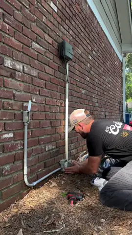 The small service calls are my favorite. This customer said their GFCI wouldn’t hold anymore, so we moved it off the ground and installed a new 20amp WR GFCI outlet. Also, our AHJ allows for NM Cable to be used in damp/wet locations in pipe, as long as it doesn’t exceed 10ft. This wire of course was already existing, but always check with your local AHJ if you have code questions. . . . #electrician #electrical #code #electricalcontractor #construction #bluecollar #entrepreneur #entrepreneurship #businessowner #business #SmallBusiness