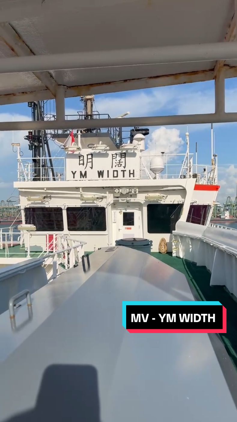 port of Singapore 🇸🇬 view from wing of the mega container vessel 14200 TEU.  MV YM WIDTH, sailing under the flag of Hongkong 🇭🇰  ------ Video by Singapore pilot @Hoangnguyen Minh  #ship #sea #seaman 
