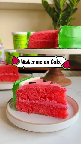 It’s summertime, the living’s easy, and we cannot get enough watermelon recipes this season. But today, we’re trying something new with a watermelon cake for National Watermelon Day (or any day really)! 🍉❣️ Watermelon Cake Recipe      Ingredients:  • 3 cups all-purpose flour • 1 tablespoon baking powder  • 1 tsp kosher salt   • 1 cup oil   • 1 tablespoon Harmless Harvest Dairy-Free Yogurt Alternative • 1½ cups sugar  • 4 large eggs  • ¾ cup whole milk  • ¼ cup Harmless Harvest Watermelon Organic Coconut Water     Instructions:  1. Line two 9-inch cake pans with parchment circles and grease sides of pans. Preheat oven 350°F.  2. In large bowl, add flour, baking powder and salt. Mix with a fork until combined.   3. In a medium bowl, add eggs, yogurt, milk, water and sugar. Whisk until combined then whisk in oil.  4. Add liquid mixture to dry mixture in large bowl. Mix with a nonstick spatula until there are no more lumps! Do not over mix or cake will be dry and crumbly.  5. Divide batter evenly between two pans and bake for 25-30 minutes or until inserted toothpick in center of cake comes out clean. Remove cakes from oven and let cool before frosting.   6. Using frosting of your choice, dye at least 2 cups of frosting to a light pink that matches color of cake. Spread an even layer of pink frosting between both layers and sides of cake. Frost top of cake with smooth consistency.   7. Using gel food coloring, dye another 3 cups of frosting dark green for outside of watermelon. Frost only outside of cake without disrupting top of cake where smooth pink frosting has set.  8. Use chocolate chips or jelly beans to create watermelon seeds and place on top of cake.  9. With a small amount of frosting, pipe a border to create the “rind” ring in between pink and green layers on top of cake. Enjoy!   Recipe from @Alex G-lilypcrumbs  #nationalwatermelonday #watermelonsugar #cakeart #harmlessharvest 