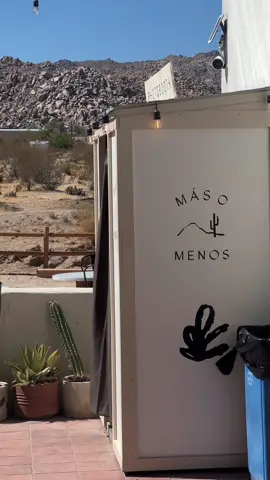 Leave it to me to find a cute coffee shop in the middle of the desert! 🏜️  Mas o Menos in Joshua Tree is the perfect spot, starting the day with coffee and ending the night with cocktails. 🍸  Definitely a must-visit on your list! @MasOMenosJT  #masomenos #joshuatree #coffeeshops 