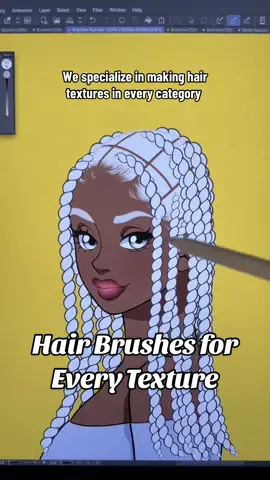 Did you see your hair type? For Procreate, Clip Studio Paint & Adobe. 