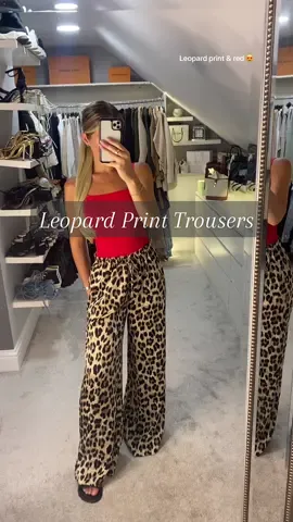 Obsessed with Leopard print and red atm 🐆❤️ #leopardprint #leopard #trousersoutfit #outfitinspo #fashion 