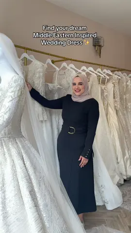 Find your dream wedding dress with us at Dahlia Bridal ✨ we are based in London 📍  #modestweddingdress #arabbride #weddingdressshopping #bridalboutique #weddingdressdesigner 