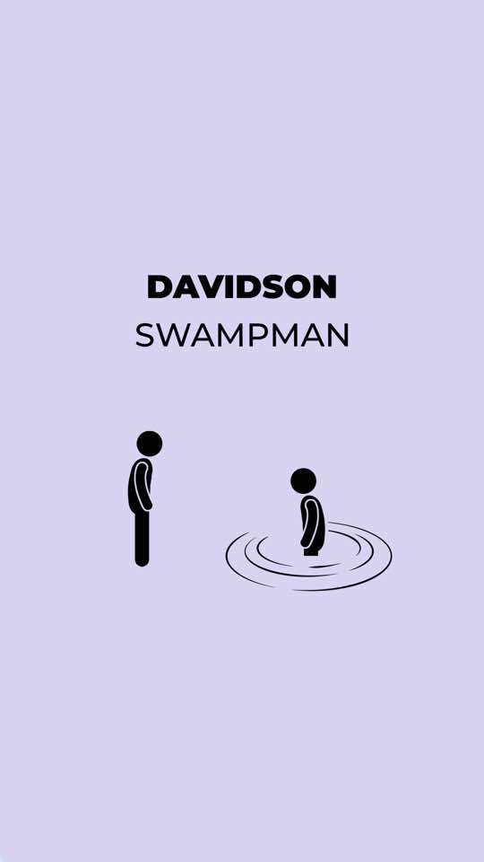 In 1987, Donald Davidson gave us a thought #experiment about ‘Swampman.’ It goes like this: Imagine that you decided to treat yourself to a scenic walk, by a swamp, in a lightning #storm . Grey water, buzzing mosquitoes, dangling mangroves, punctuated by lightning strikes. It's a lovely day out. Suddenly, lightning strikes a certain part of the swamp, and by some freak chance of science fiction, animates a perfect replica of you. From this fetid morass stands a Swampman with an identical body composition to you. It walks like you, talks like you, and even has the same memories as you. It goes back home with you and seems to recognize your friends.  The question that Davidson asks is: Is the Swampman the same as you? And the answer he gives is ‘no,’ because it hasn't lived the same life as you up till now. The memories it has of your parents, your friends, or your spouse do not match up with any lived reality. The mental representations of the Swampman aren't causally connected to what they represent.  So, when we say the Swampman recognizes your friends, that's nonsense. They can't recognize them because they never cognized them in the first place. None of the words that Swampman says, or the thoughts that he has are framed in any way. They were not constructed in space or time; they were given.  You are not who you are because of right now. You are the experiences that led to now. #philosophy #personalidentiy #sciencefiction #scifi #swamp 