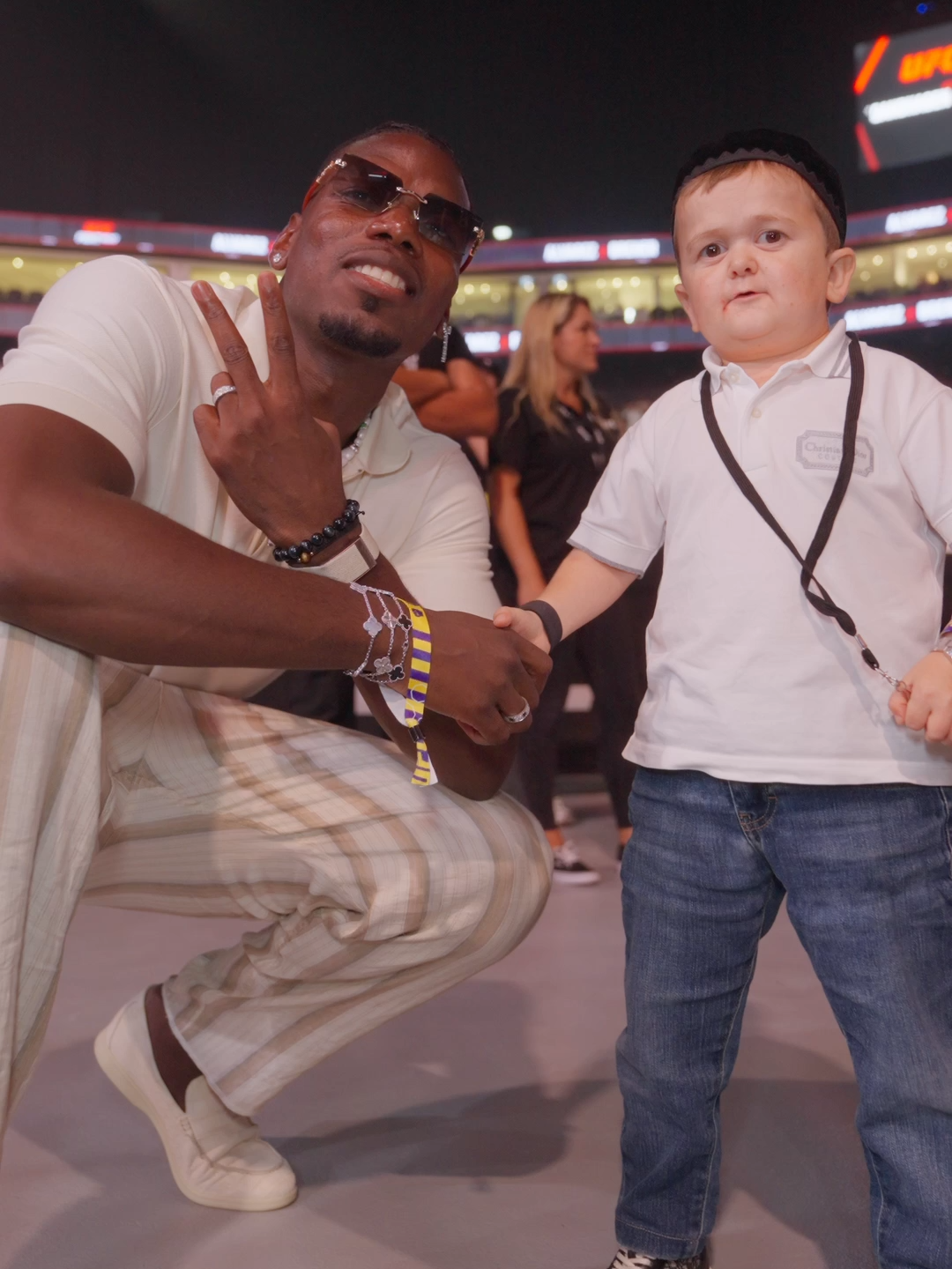 A duo we never knew we needed 👏 Paul Pogba and Hasbulla linked up in between fights! #paulpogba #hasbulla #UFC #mma