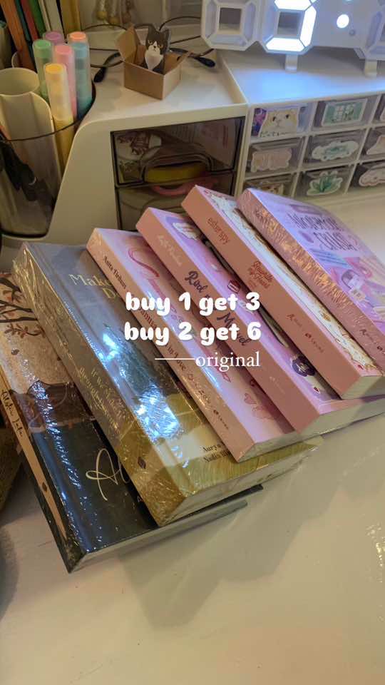 Membalas @shafa buy 1 get 3, buy 2 get 6— novelnya masih promo donggg😭🩷 #books #promobuku #BookTok #booktokindonesia #fyp 