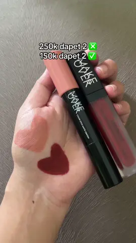 jangan sampai kalean ketinggalan promonya🫵🏻 ini tuh ombre tercantikk parahh guys shade b11+skye yang sering bgt sold out nya😩 #makeoverid #ombrelips #lipcream 