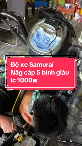 Độ xe điện Samurai, nâg cấp 5 bình kèm ic 1000w chỉnh tốc. Bài bền nhẹ xe  #xediendo #xediendotrungquoc #xediendovietnam #xedienhotgirl #xexmenđộkiểng #trending 